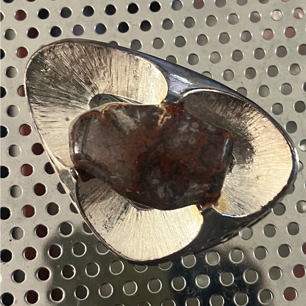 Brown Lace Agate Brooch